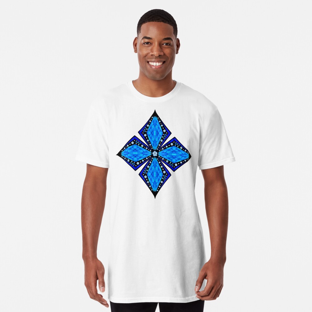 Onyx Beams of Flowers and Gems Long T-Shirt