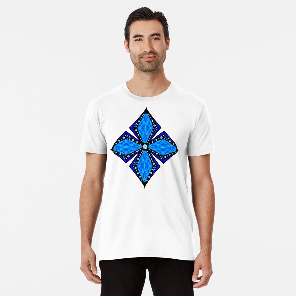 Onyx Beams of Flowers and Gems Premium T-Shirt
