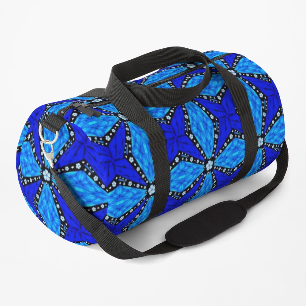 Onyx Beams of Flowers and Gems Duffle Bag