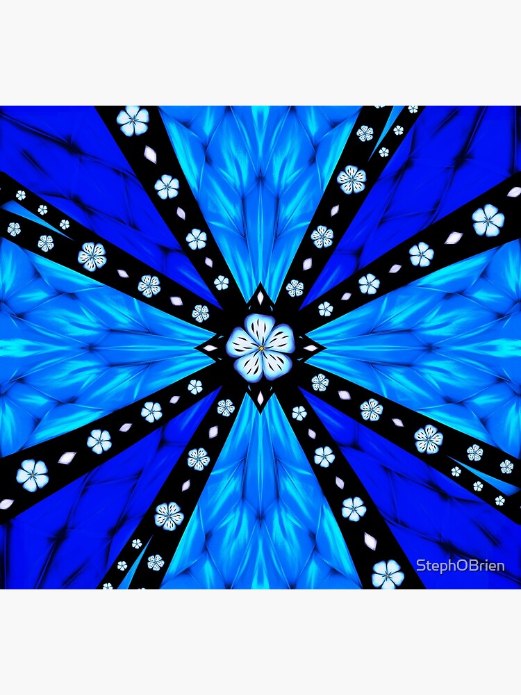 Onyx Beams of Flowers and Gems by StephOBrien