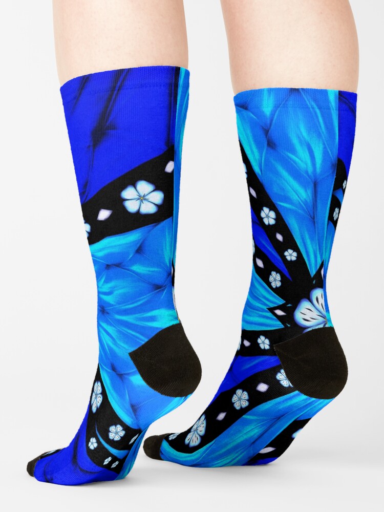 Alternate view of Onyx Beams of Flowers and Gems Socks
