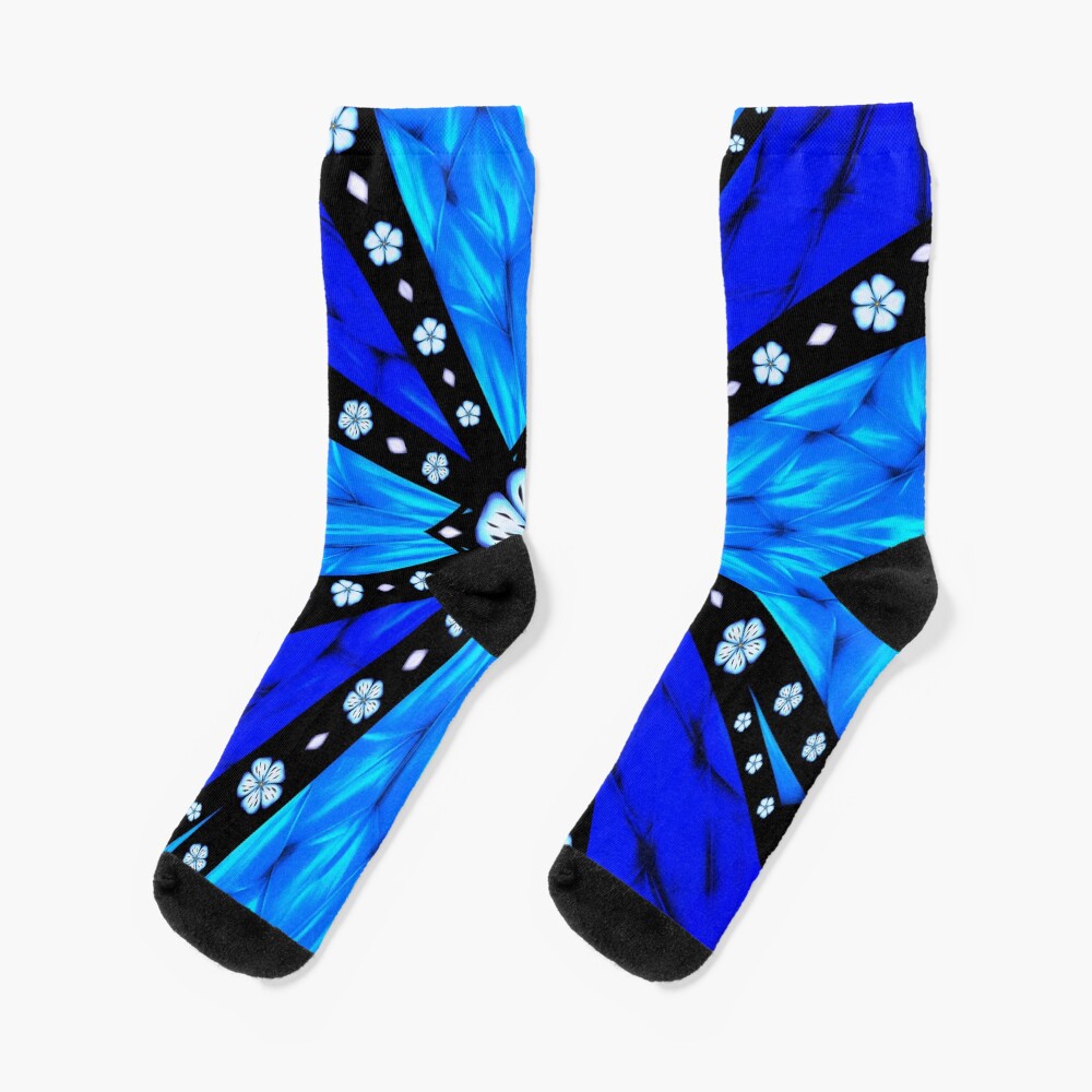 Onyx Beams of Flowers and Gems Socks