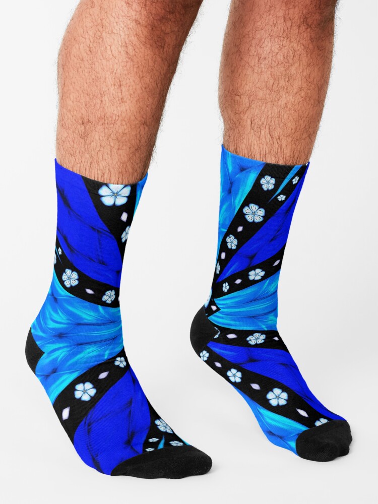 Alternate view of Onyx Beams of Flowers and Gems Socks