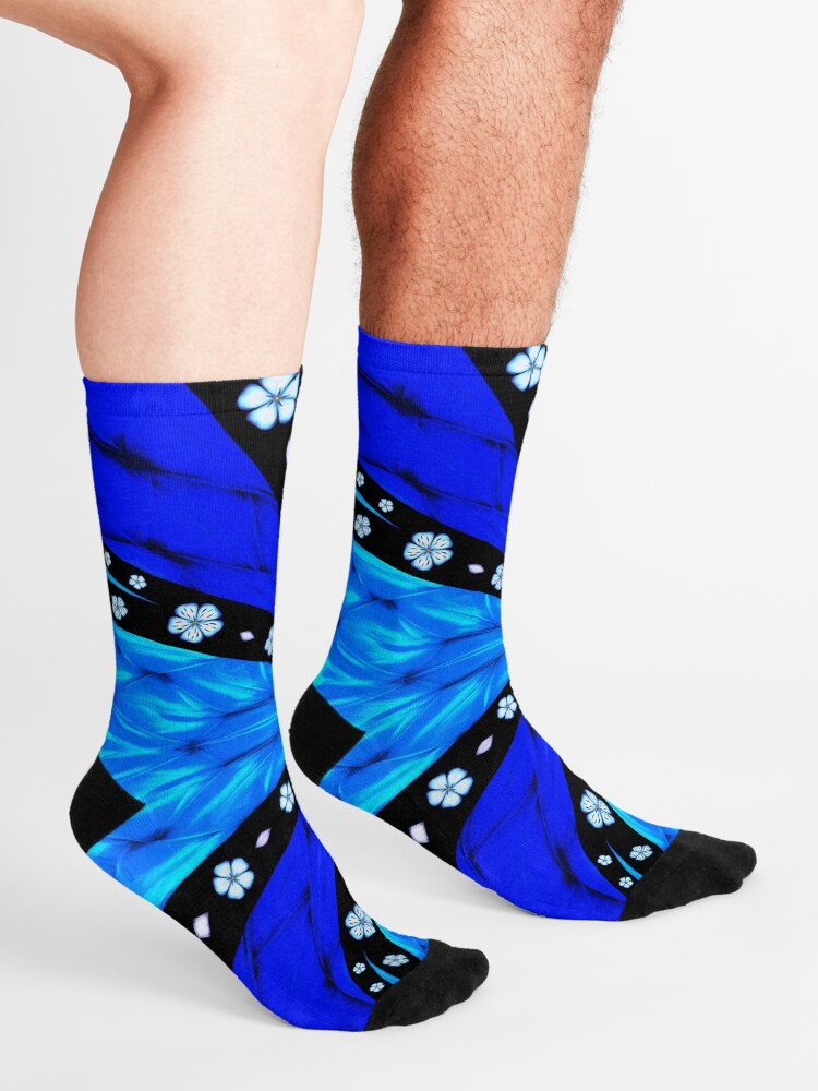 Alternate view of Onyx Beams of Flowers and Gems Socks