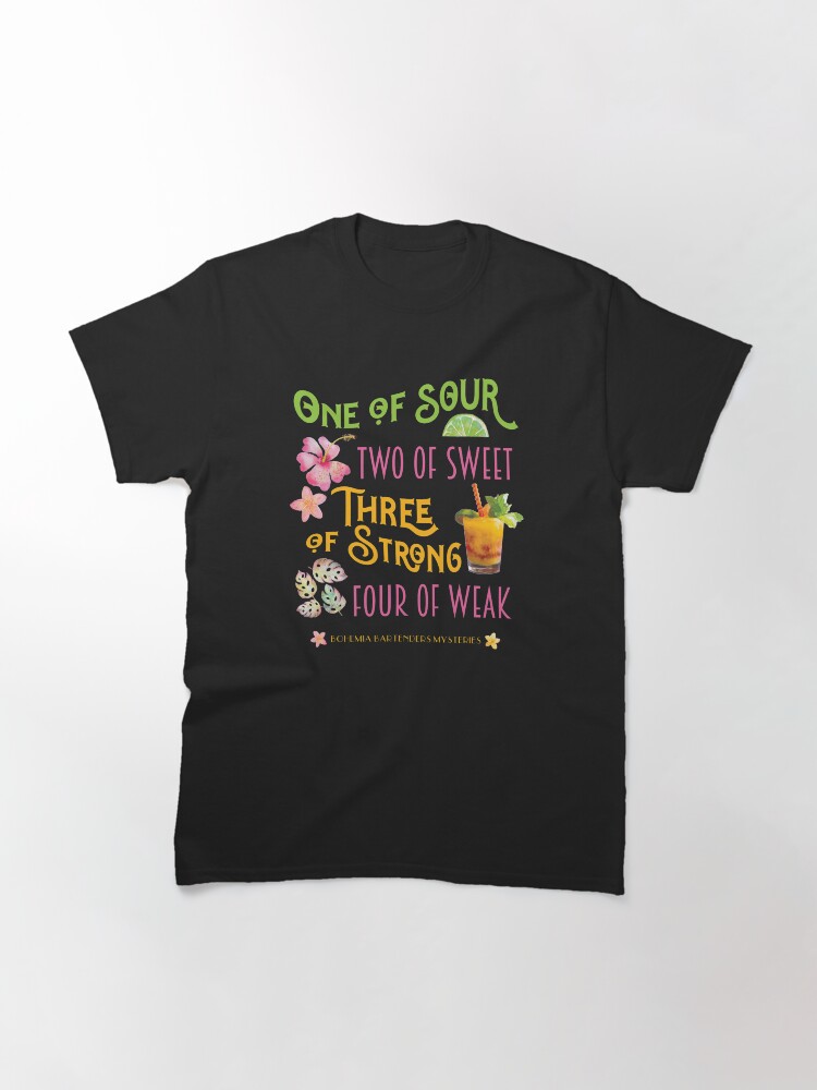 Thumbnail 3 of 7, Classic T-Shirt, "One of Sour, Two of Sweet" Cocktail Formula designed and sold by SkyDiary.