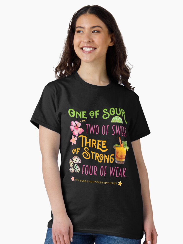 Thumbnail 2 of 7, Classic T-Shirt, "One of Sour, Two of Sweet" Cocktail Formula designed and sold by SkyDiary.