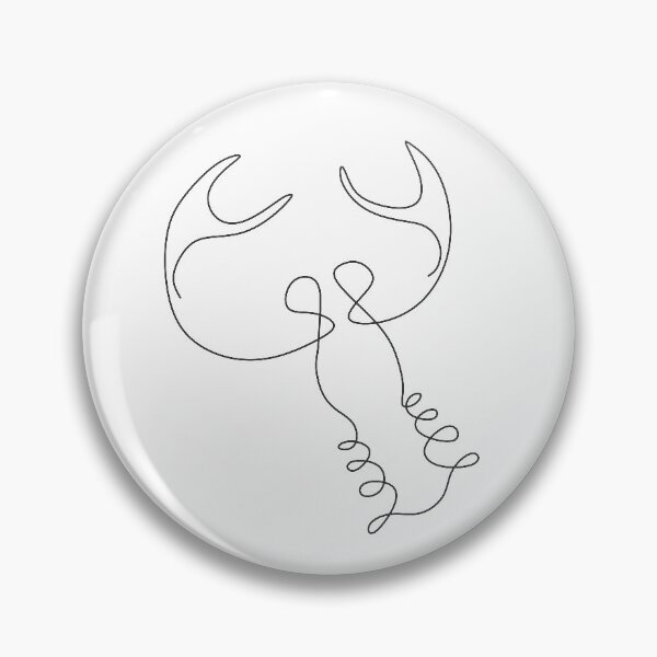 Item preview, cancer zodiac sign simple line designed and sold by forcadellarte.