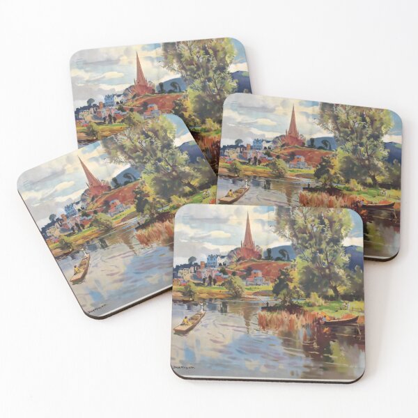 Item preview, Ross on Wye vintage travel poster designed and sold by stickart-marek.