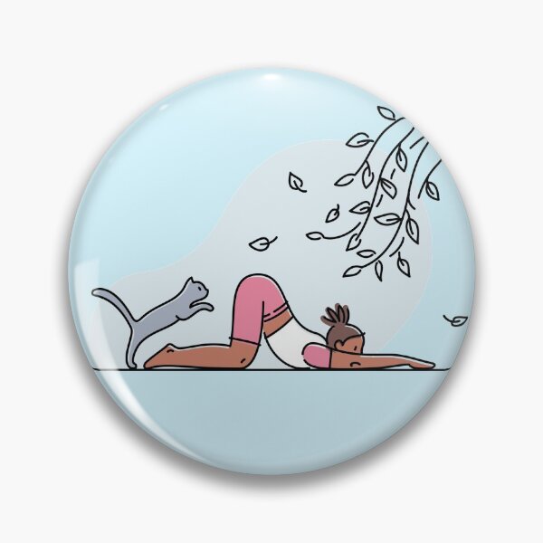 Item preview, YOGA PRACTICE WITH CAT Melting heart pose designed and sold by Trio's Stuff.