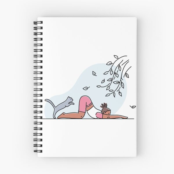 Item preview, YOGA PRACTICE WITH CAT Melting heart pose designed and sold by Trio's Stuff.