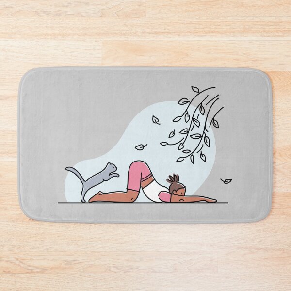 Item preview, YOGA PRACTICE WITH CAT Melting heart pose designed and sold by Trio's Stuff.