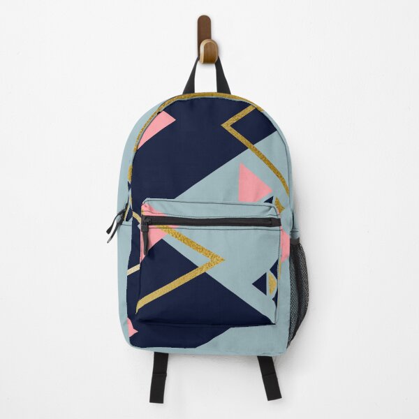 Item preview, Modern Geometric Art Print - Navy, Pink, and Gold Abstract Design designed and sold by Mrsmauve.