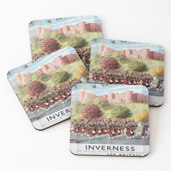 Item preview, Inverness used vintage travel poster designed and sold by stickart-marek.