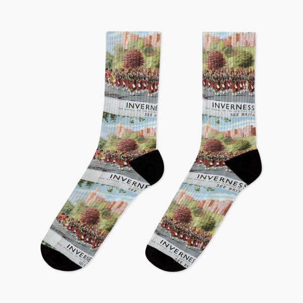 Item preview, Inverness used vintage travel poster designed and sold by stickart-marek.