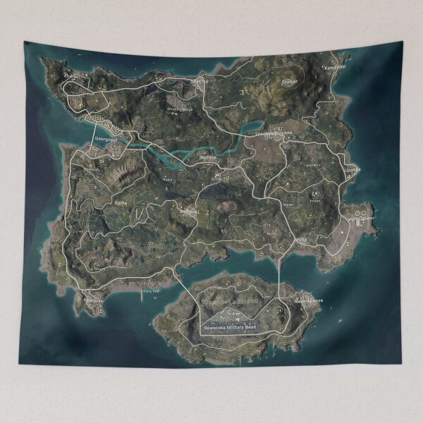 Item preview, PUBG New Erangel 10000x10000 (10k) póster designed and sold by TemporaryArt.