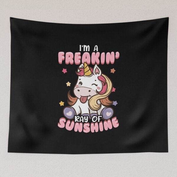 Item preview, I'm A Freakin' Ray of Sunshine Unicorn Rainbow designed and sold by perfectpresents.