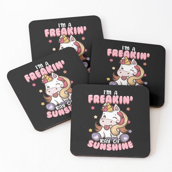 Item preview, I'm A Freakin' Ray of Sunshine Unicorn Rainbow designed and sold by perfectpresents.