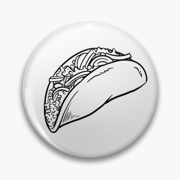 Item preview, Simple Taco Pattern! Black & White Taco Tuesday Love!   designed and sold by AlwaysGrowing.