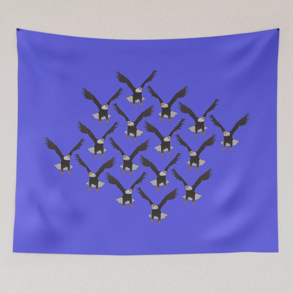 Item preview, Interlocking Bald Eagle Pattern (blue) designed and sold by Davey's Designs.