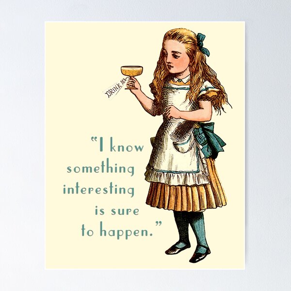 Alice in Wonderland "Drink Me" Cocktail Poster