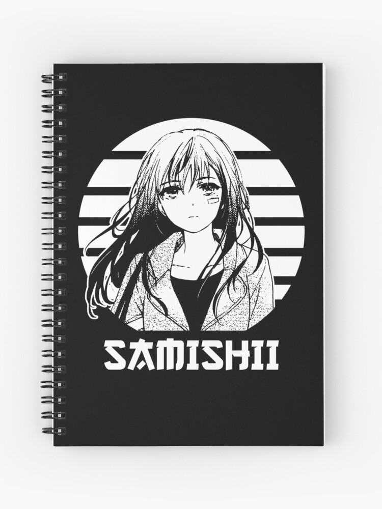 Samishii Sad Girl Anime Spiral Notebook By Yibinhart Redbubble