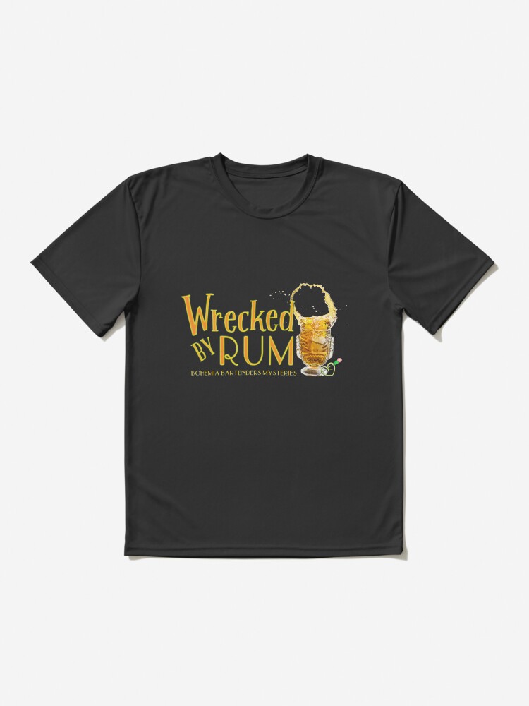 Thumbnail 2 of 7, Active T-Shirt, Wrecked by Rum tiki cocktail designed and sold by SkyDiary.