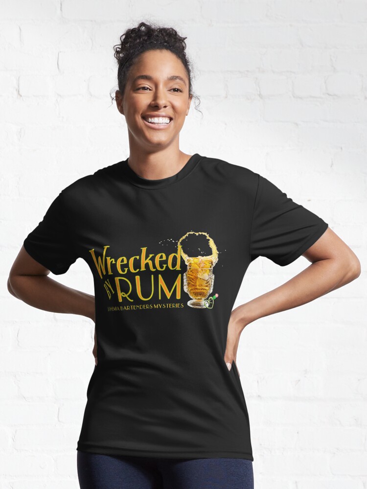 Thumbnail 6 of 7, Active T-Shirt, Wrecked by Rum tiki cocktail designed and sold by SkyDiary.
