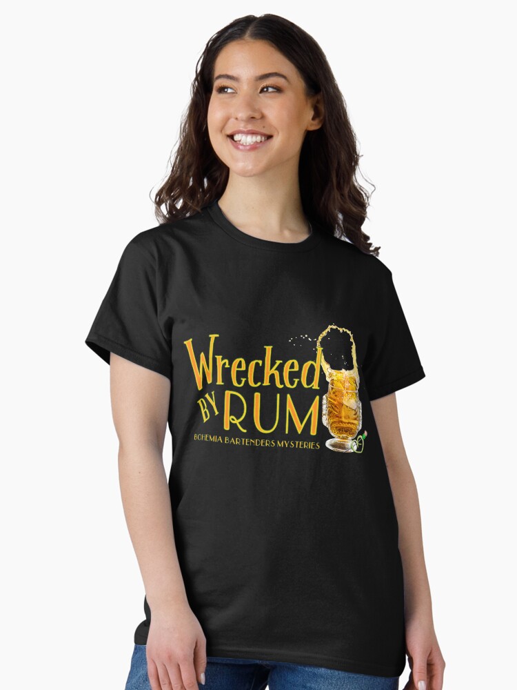 Thumbnail 2 of 7, Classic T-Shirt, Wrecked by Rum tiki cocktail designed and sold by SkyDiary.