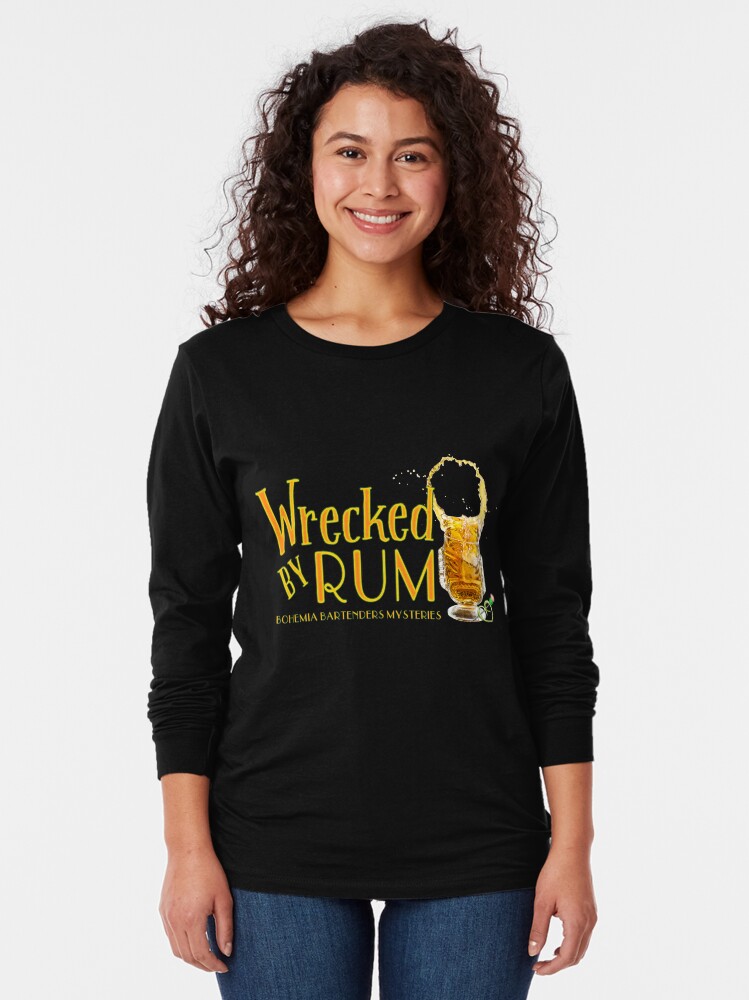 Thumbnail 2 of 5, Long Sleeve T-Shirt, Wrecked by Rum tiki cocktail designed and sold by SkyDiary.