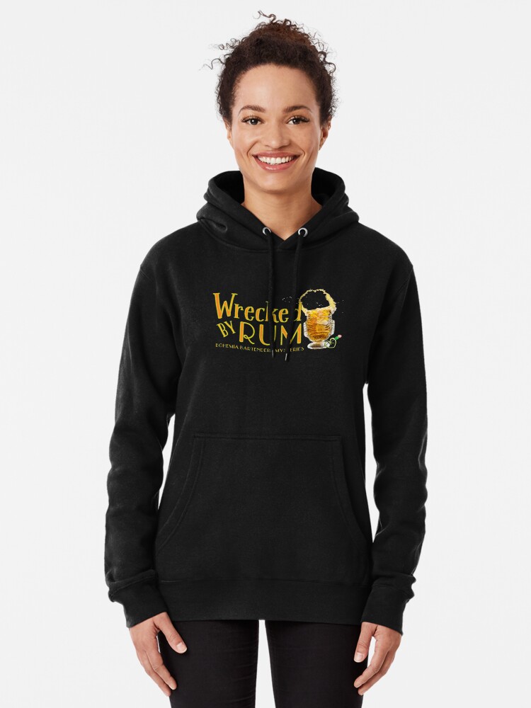 Thumbnail 2 of 5, Pullover Hoodie, Wrecked by Rum tiki cocktail designed and sold by SkyDiary.