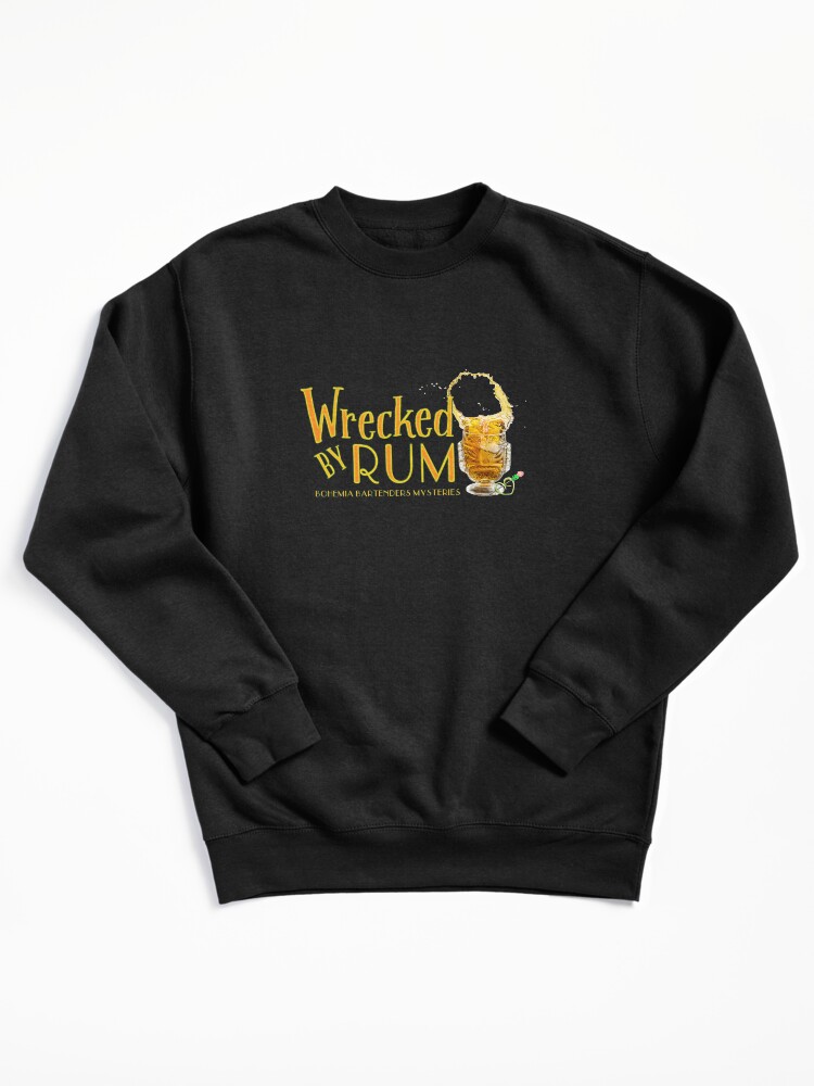 Thumbnail 2 of 7, Pullover Sweatshirt, Wrecked by Rum tiki cocktail designed and sold by SkyDiary.