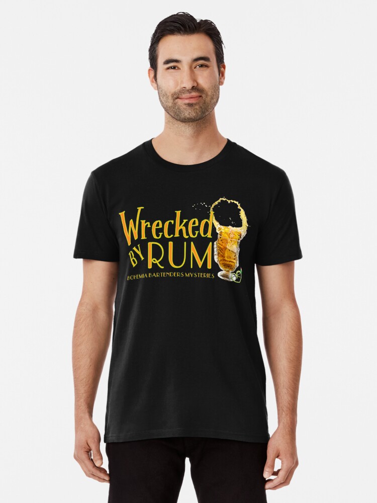 Thumbnail 1 of 6, Premium T-Shirt, Wrecked by Rum tiki cocktail designed and sold by SkyDiary.