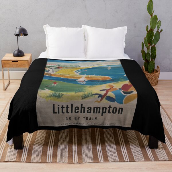 Item preview, Littlehampton vintage travel poster designed and sold by stickart-marek.