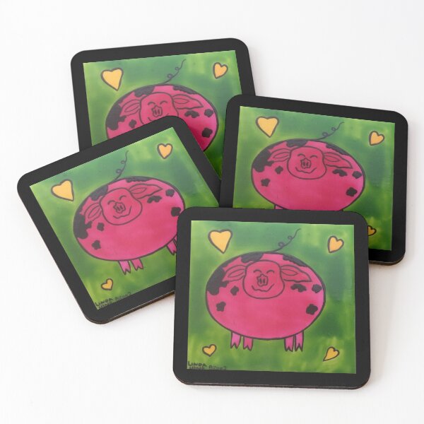Item preview, Happy Pink Pig designed and sold by lindahineart.
