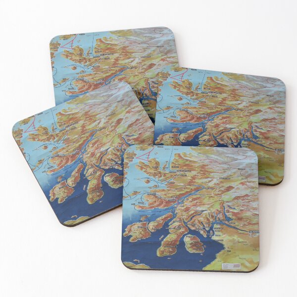 Item preview, Western Highlands and Islands vintage travel poster designed and sold by stickart-marek.