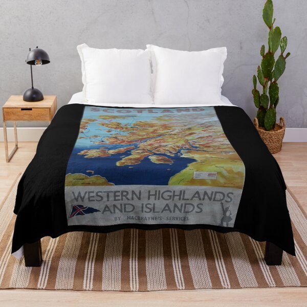Item preview, Western Highlands and Islands vintage travel poster designed and sold by stickart-marek.