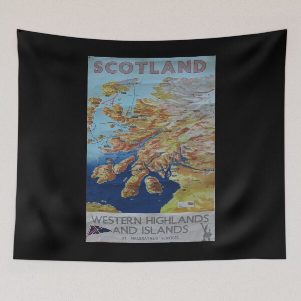 Item preview, Western Highlands and Islands vintage travel poster designed and sold by stickart-marek.