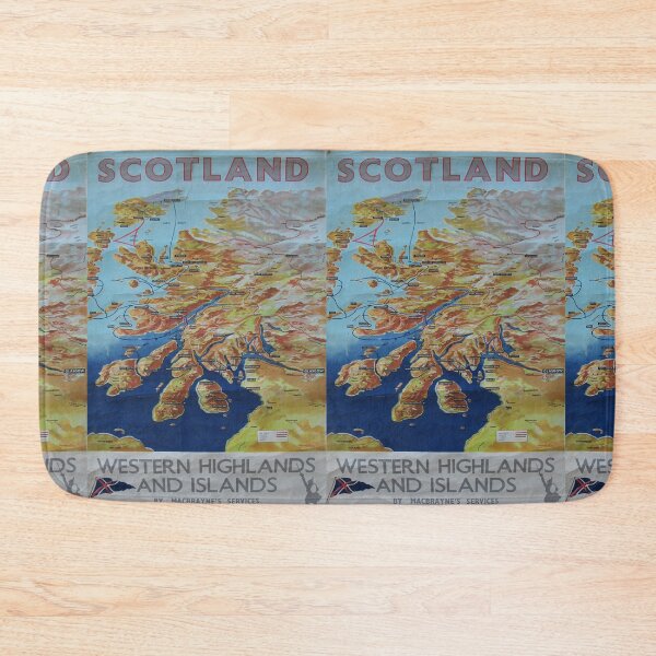 Item preview, Western Highlands and Islands vintage travel poster designed and sold by stickart-marek.