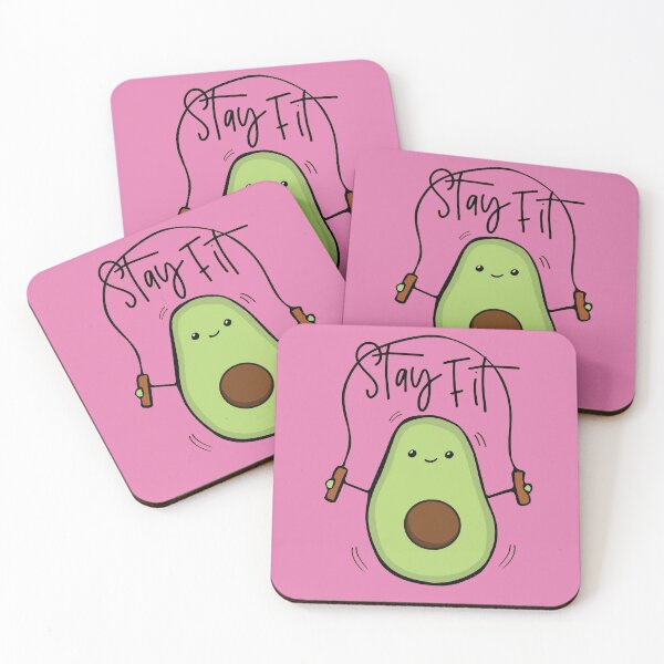 Item preview, Stay Fit - Cute Avocado Workout designed and sold by GrimButterfly.