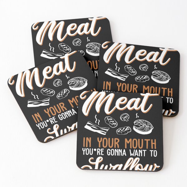Item preview, Dirty Adult Gift design | Meat in Your Mouth | BBQ Joke gift print designed and sold by Lisbob.