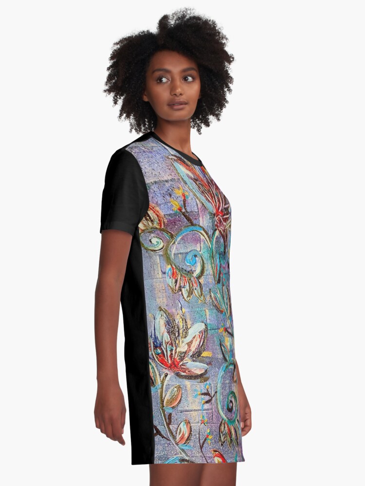 Alternate view of Flowers of the night Graphic T-Shirt Dress