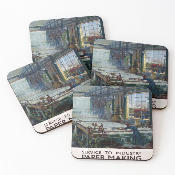 Artikelvorschau, Service to Industry Paper Making vintage travel poster entworfen und verkauft von stickart-marek.