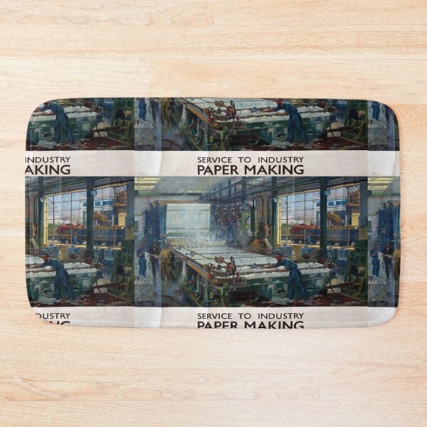Artikelvorschau, Service to Industry Paper Making vintage travel poster entworfen und verkauft von stickart-marek.