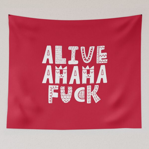 Item preview, Alive Ahaha Fuck Meme Cute Letters Girls #8 designed and sold by SalahBlt.