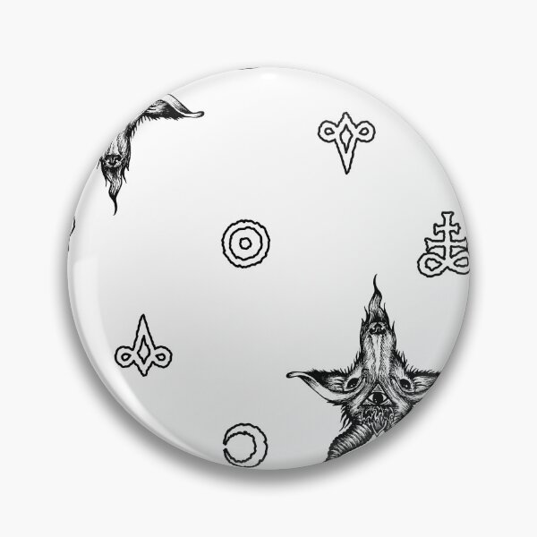 Item preview, Baphomet and occult alchemy symbols pattern designed and sold by RedFinchDesigns.