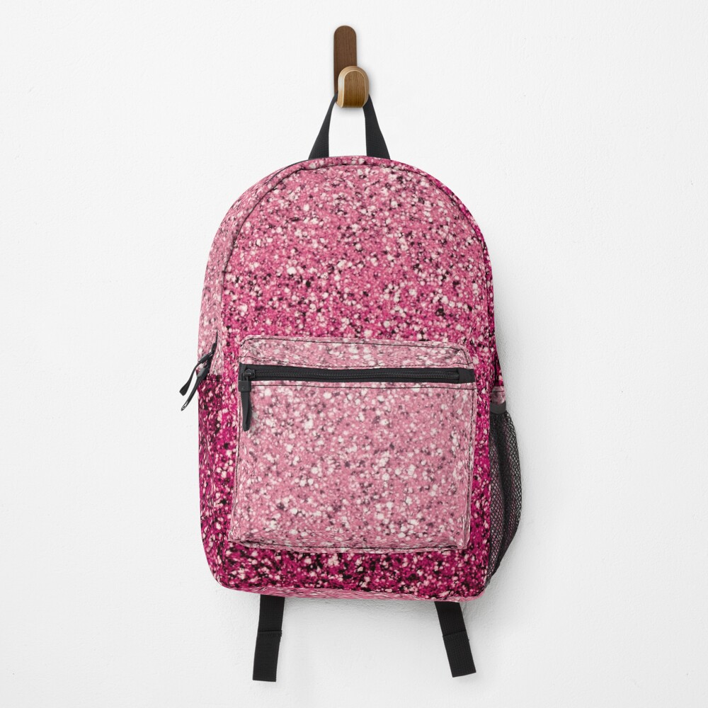 pink shiny backpack