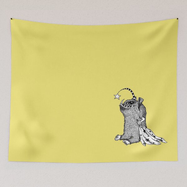 Item preview, Cute sleepy wild monster bedtime creature drawing  designed and sold by RedFinchDesigns.