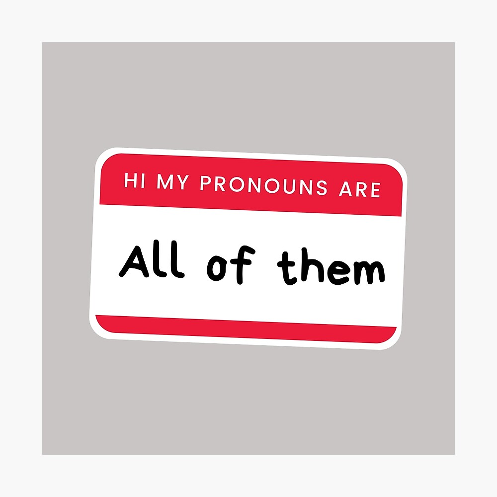 All Pronouns Name Poster By Schillingtron Redbubble