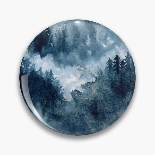 Artikelvorschau, Aquarell Misty Pine Forest entworfen und verkauft von Vector Scout Lab.