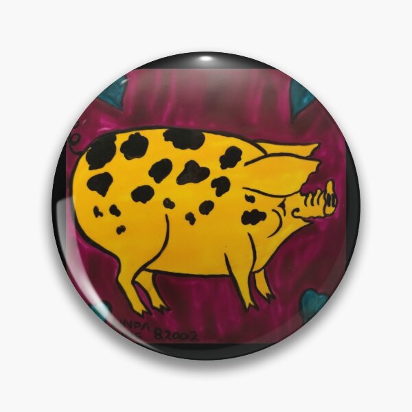 Item preview, Yellow Spotty Pig designed and sold by lindahineart.
